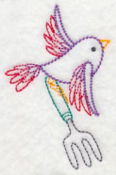 Gardening Bird with Hand Rake (Vintage) - Image 2