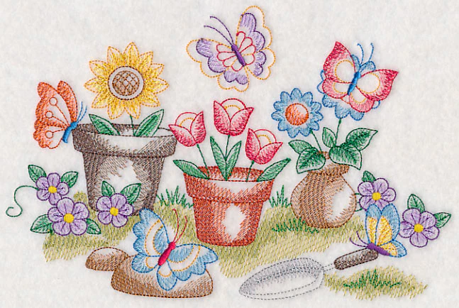 Gardening Flower Pots (Toile) - Image 2