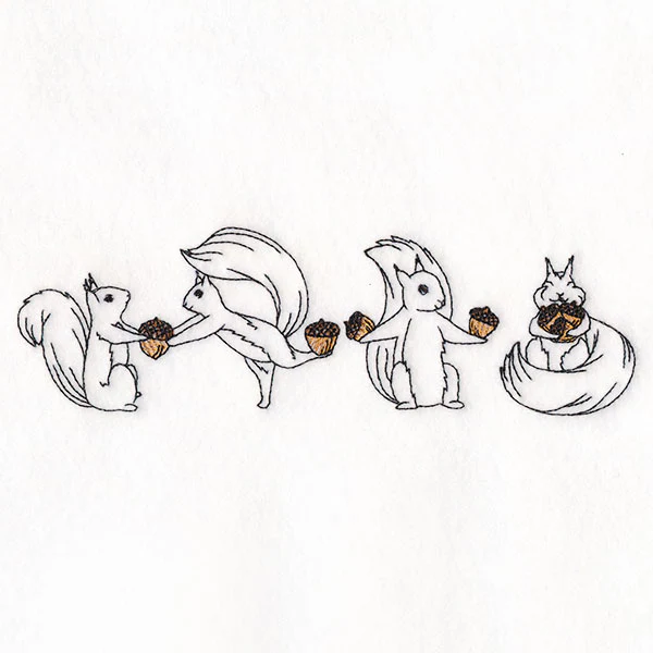 Gather and Share Squirrels Border - Image 4