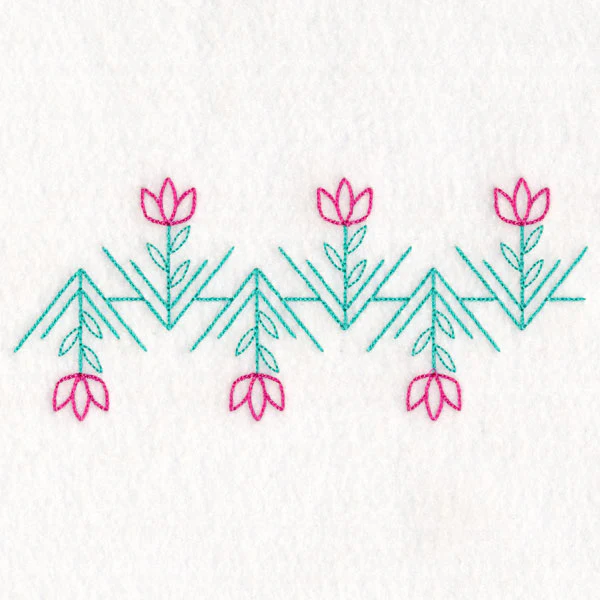 Geometric Floral Border (Vintage) - Image 2