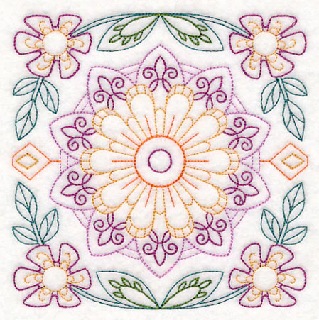 Geometric Floral Square (Vintage) - Image 3