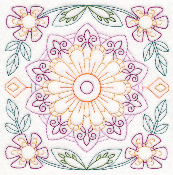 Geometric Floral Square (Vintage) - Image 6