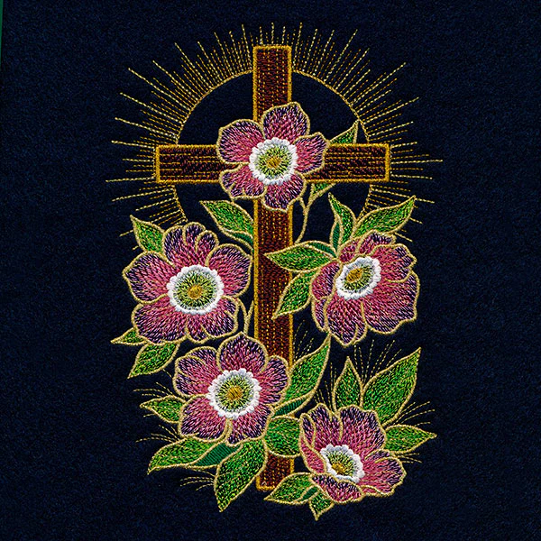 Gilded Easter Cross & Lenten Roses - Image 11