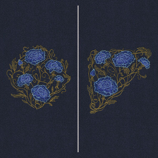 Gilded Filigree Carnations Pillow Pair - Image 3