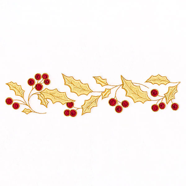 Gilded Holly & Berries Border - Image 2