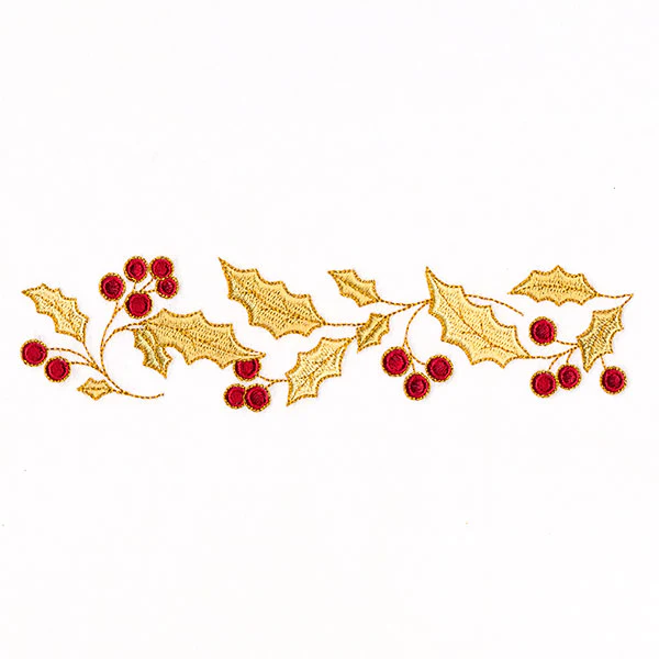 Gilded Holly & Berries Border - Image 3