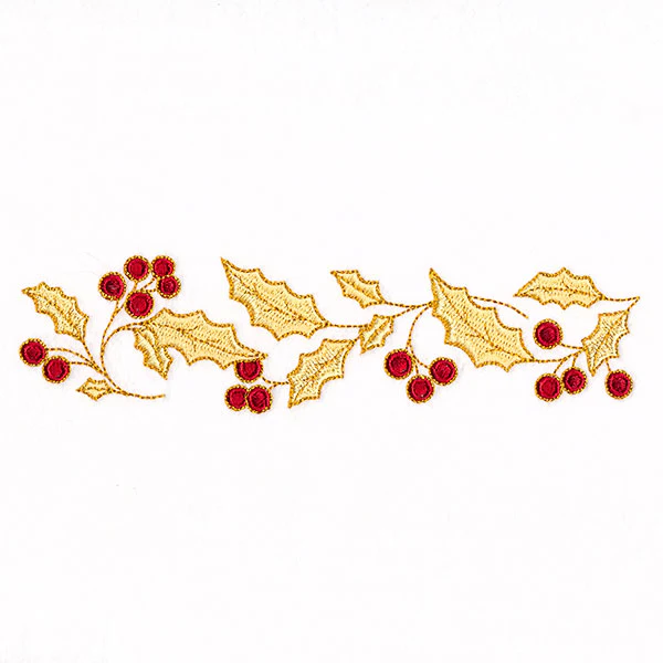 Gilded Holly & Berries Border - Image 4