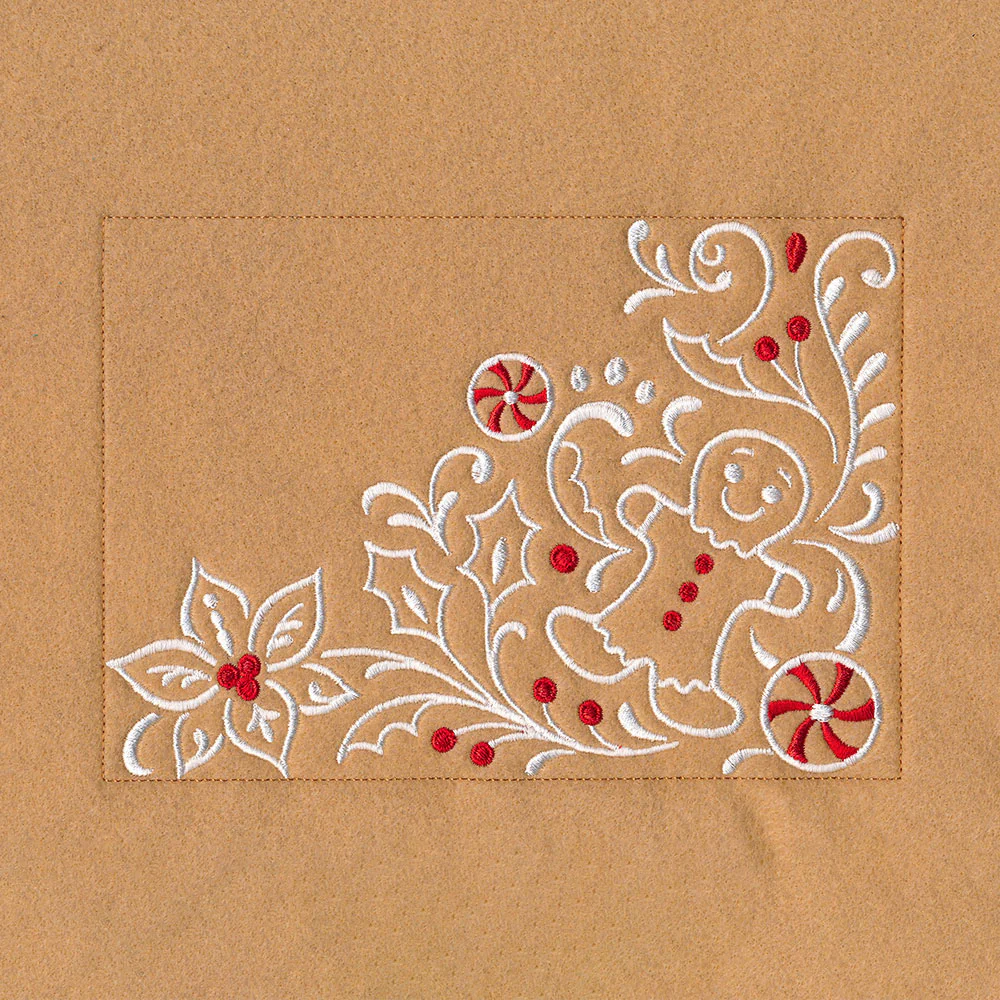 Gingerbread Christmas Placemat Corner - Bottom Right - Image 4