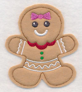 Gingerbread Girl (Crafty Cut Applique) - Image 3