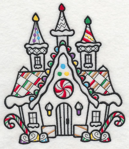 Gingerbread House 1 (Blackwork) - Image 2