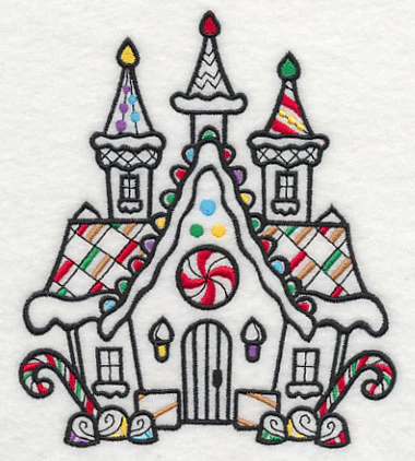Gingerbread House 1 (Blackwork) - Image 3