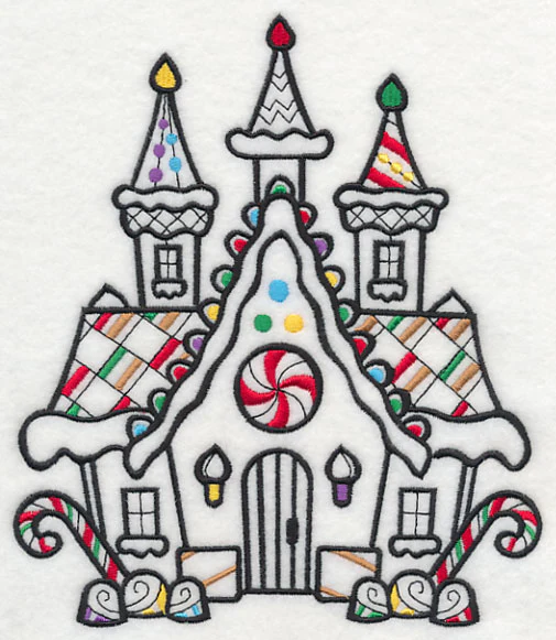 Gingerbread House 1 (Blackwork) - Image 4