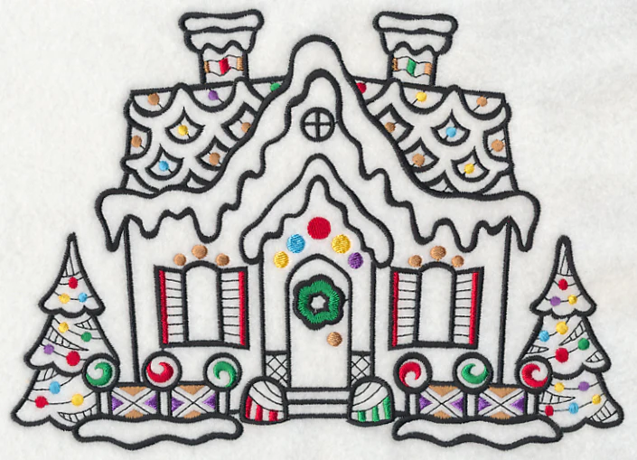 Gingerbread House 2 (Blackwork) - Image 4