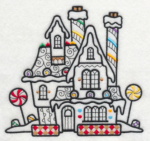 Gingerbread House 3 (Blackwork) - Image 2