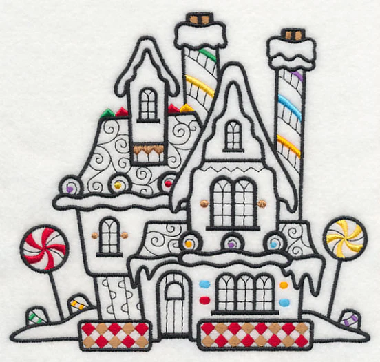 Gingerbread House 3 (Blackwork) - Image 4