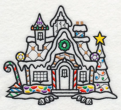 Gingerbread House 4 (Blackwork) - Image 3