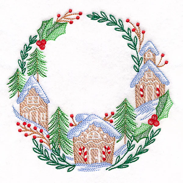 Gingerbread House Christmas Wreath - Image 3