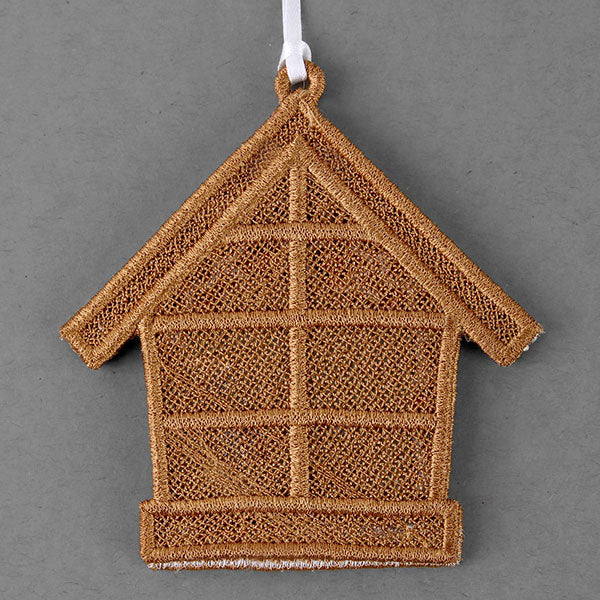 Gingerbread House Photo Frame Ornament (Lace) - Image 3
