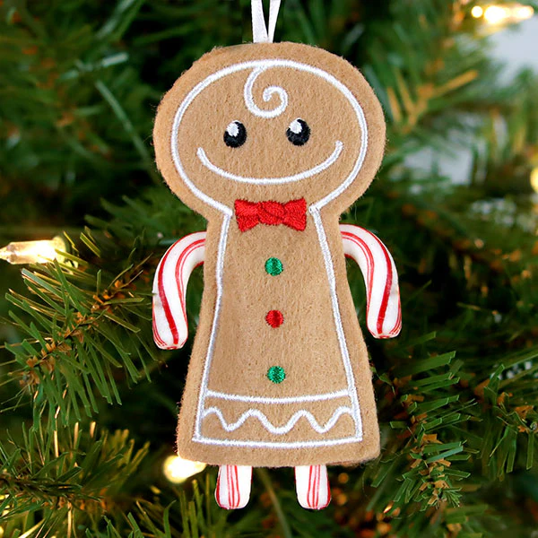 Gingerbread Man Double Candy Cane Holder (In-the-Hoop) - Image 4