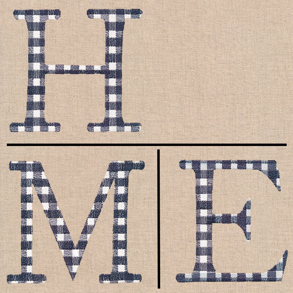 Gingham H-O-M-E Letters - Image 3