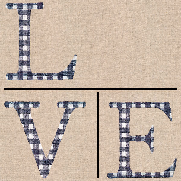 Gingham L-O-V-E Letters - Image 2