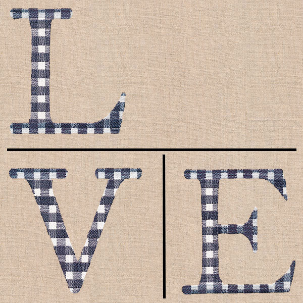 Gingham L-O-V-E Letters - Image 3