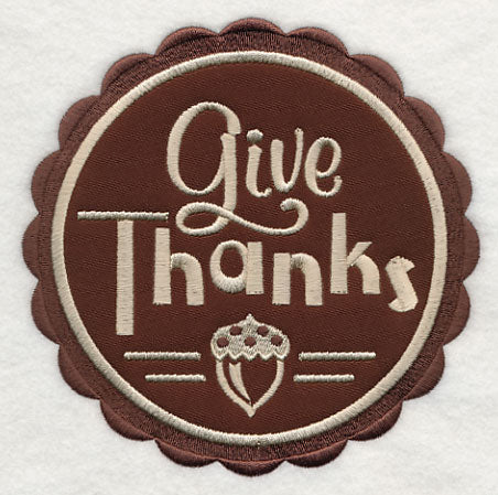 Give Thanks Stamp (Applique) - Image 3