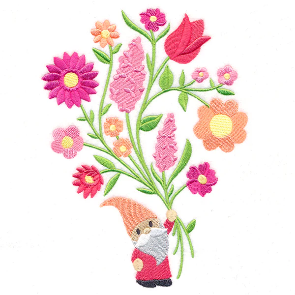 Giving Garden Gnome with Blooms - Image 2