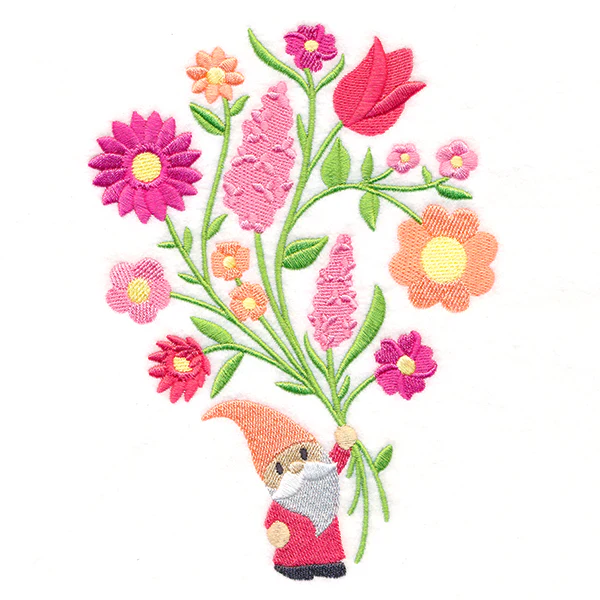 Giving Garden Gnome with Blooms - Image 3