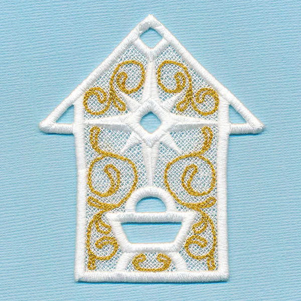 Glimmering Manger Ornament (Lace) - Image 4