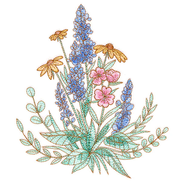 Glistening Bluebonnet Bouquet - Image 2