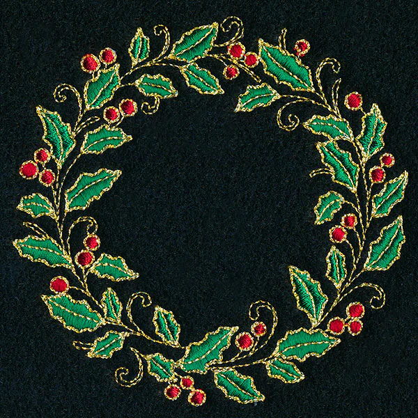 Glistening Holly and Berries Wreath - Image 5