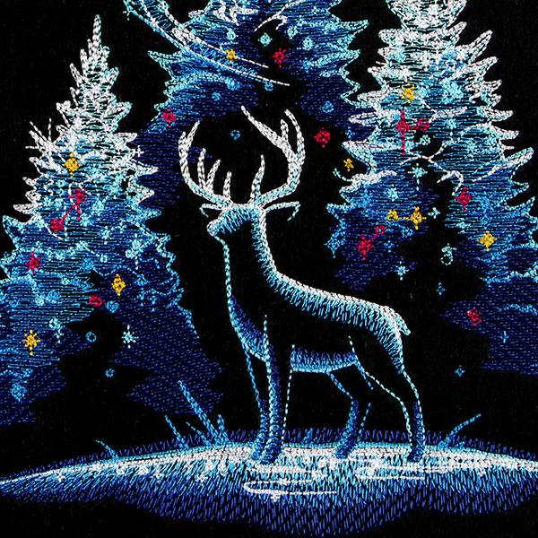 Glowing Yuletide Forest Scene - Image 6