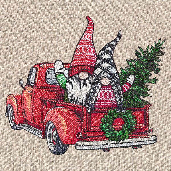Gnome For The Holidays Retro Truck - Image 3