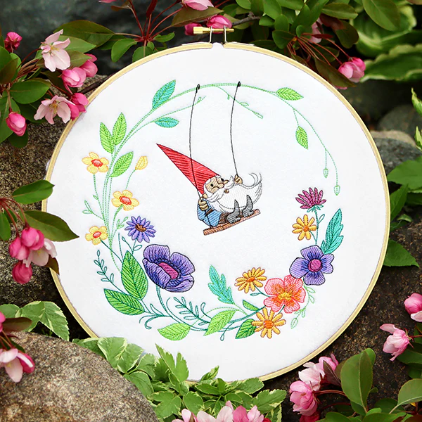 Gnome in the Garden Wreath - Image 4