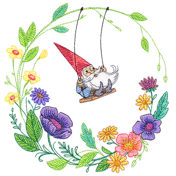 Gnome in the Garden Wreath - Image 5