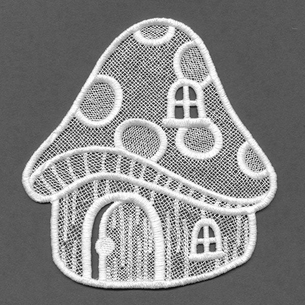 Gnome Place Like Home - Mushroom House (Lace) - Image 5