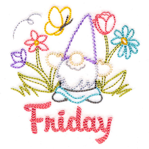 Gnome with Butterfly on Friday (Vintage) - Image 2