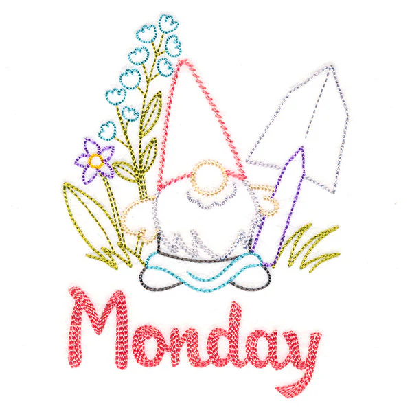 Gnome with Shovel on Monday (Vintage) - Image 3