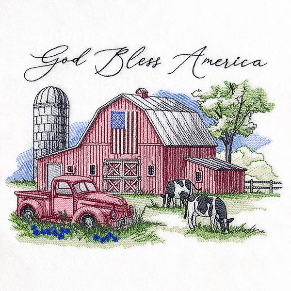 God Bless America Barn Scene - Image 4