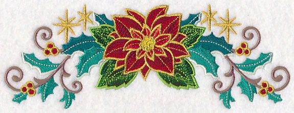 Gold-Dipped Poinsettia Border - Image 3