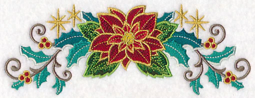 Gold-Dipped Poinsettia Border - Image 4