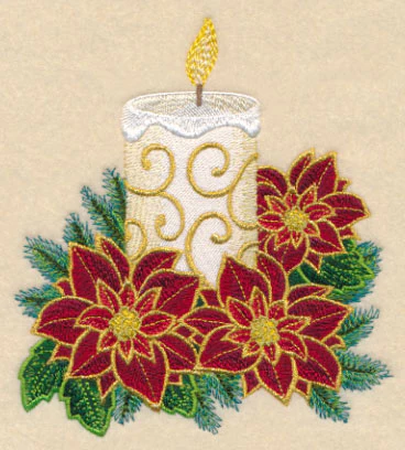 Gold-Dipped Poinsettia Candle - Image 3