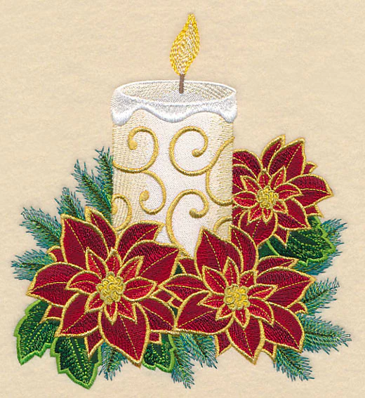 Gold-Dipped Poinsettia Candle - Image 4