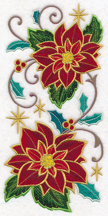 Gold-Dipped Poinsettia Spray - Image 2