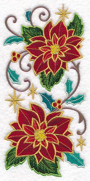 Gold-Dipped Poinsettia Spray - Image 3