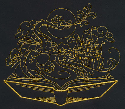 Golden Fairy Tale Dragon Scene - Image 3