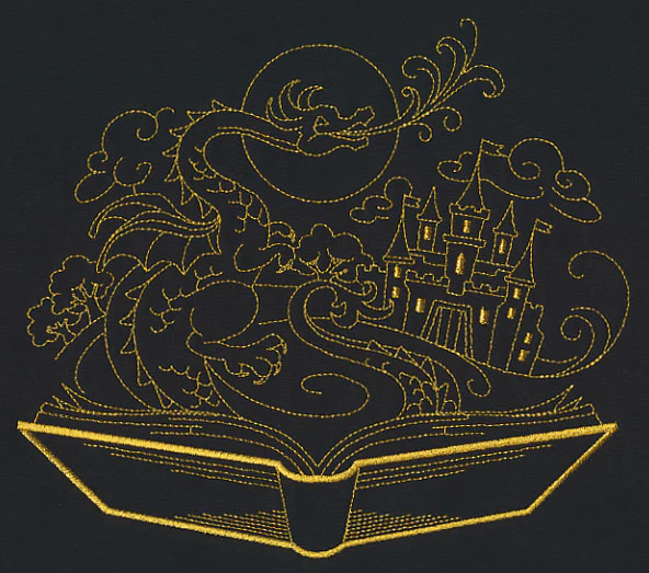 Golden Fairy Tale Dragon Scene - Image 5