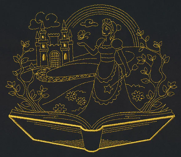 Golden Fairy Tale Princess Scene - Image 5
