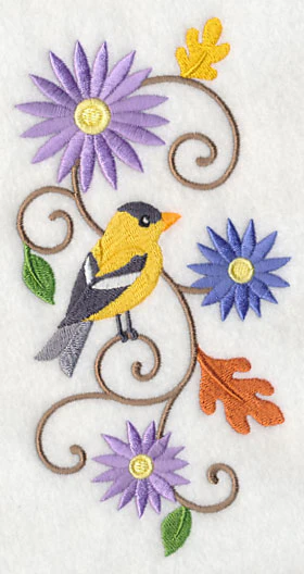 Goldfinch and Asters Spray - Image 4